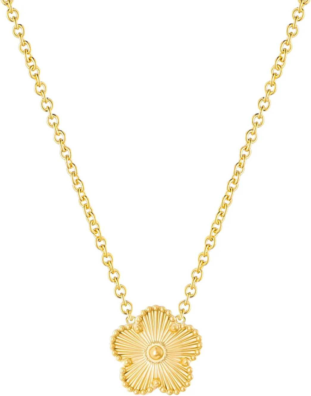 14K Gold Plated Four Leaf Clover Necklaces for Women Lucky Flower Jewelry