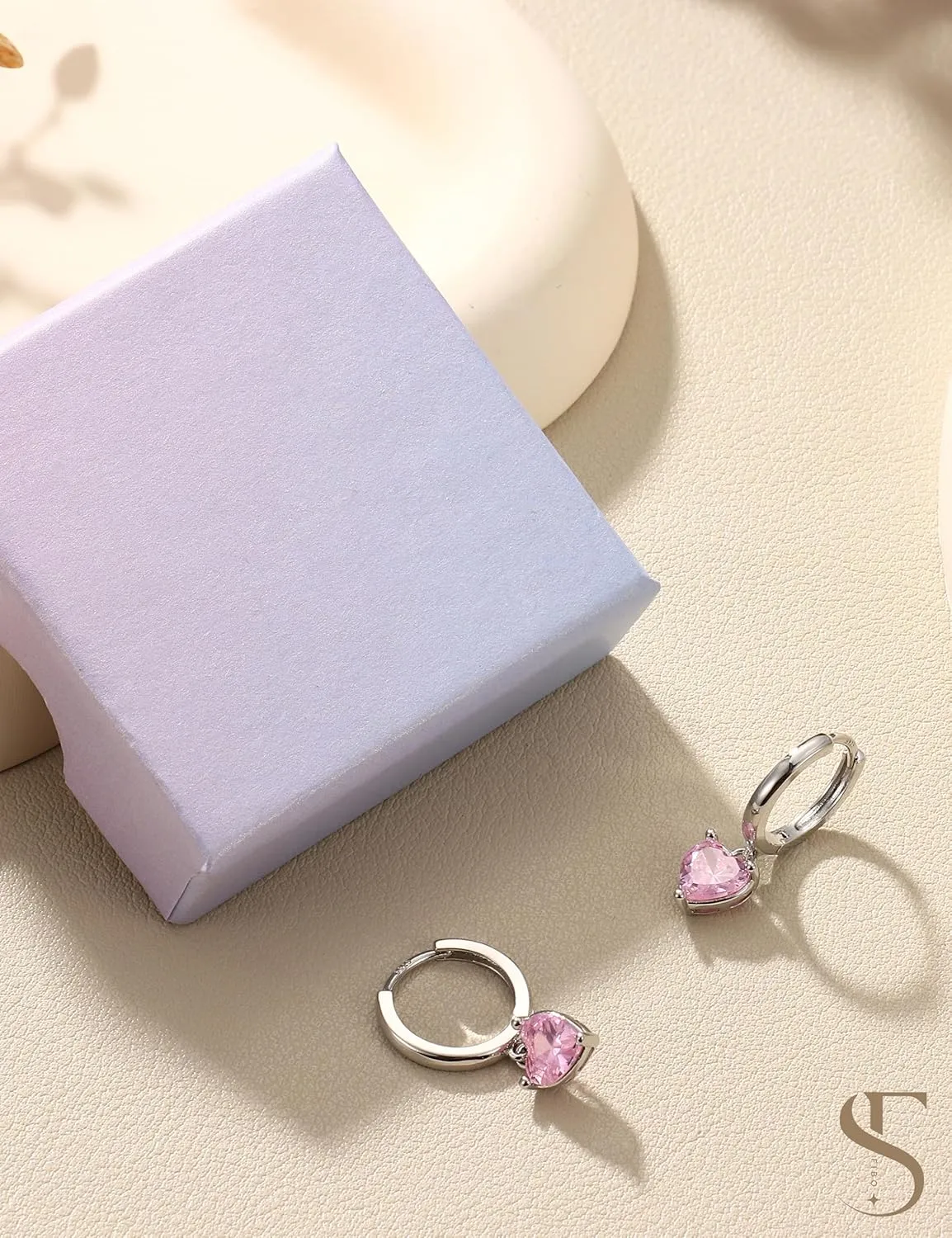 14K Gold Plated S925 Sterling Silver Drop Dangle Earrings for Women - Hypoallergenic Dainty Gold Huggie Hoop Earring CZ Heart Pearl Clam Shell Dainty Charm Drop Dangle Earrings Jewelry Gift