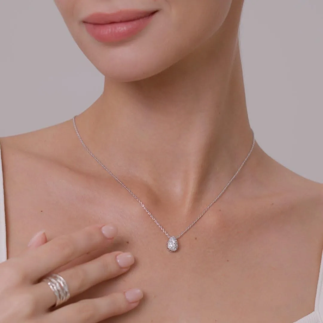 14K/18K Gold Plated Teardrop Cubic Zirconia Pendant Necklace for Women | Elegant and Dainty Jewelry | Gold Plated Options | Perfect for Any Occassion or Gifts, 15-18 Inches   3 Inch extender