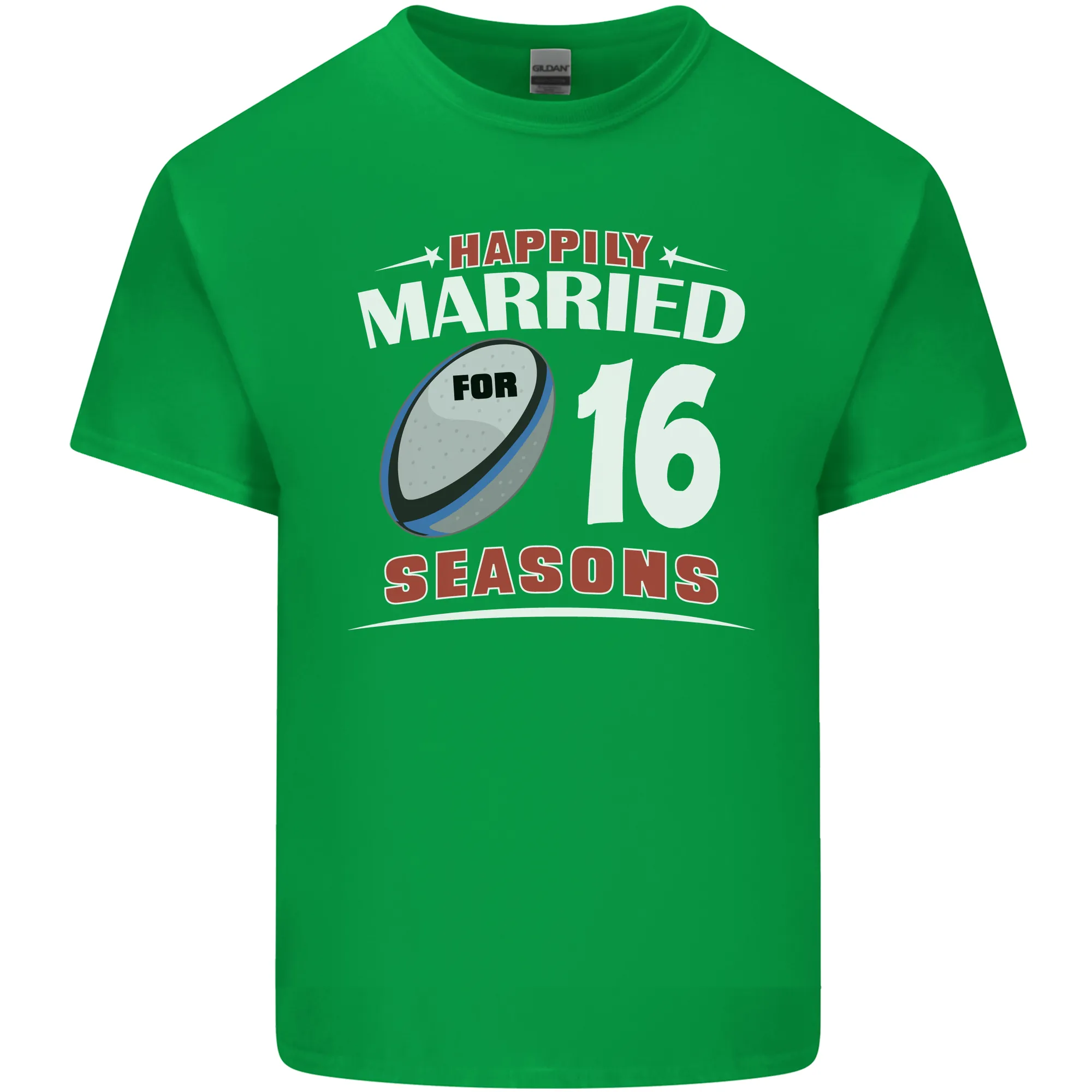 16 Year Wedding Anniversary 16th Rugby Mens Light Cotton T-Shirt