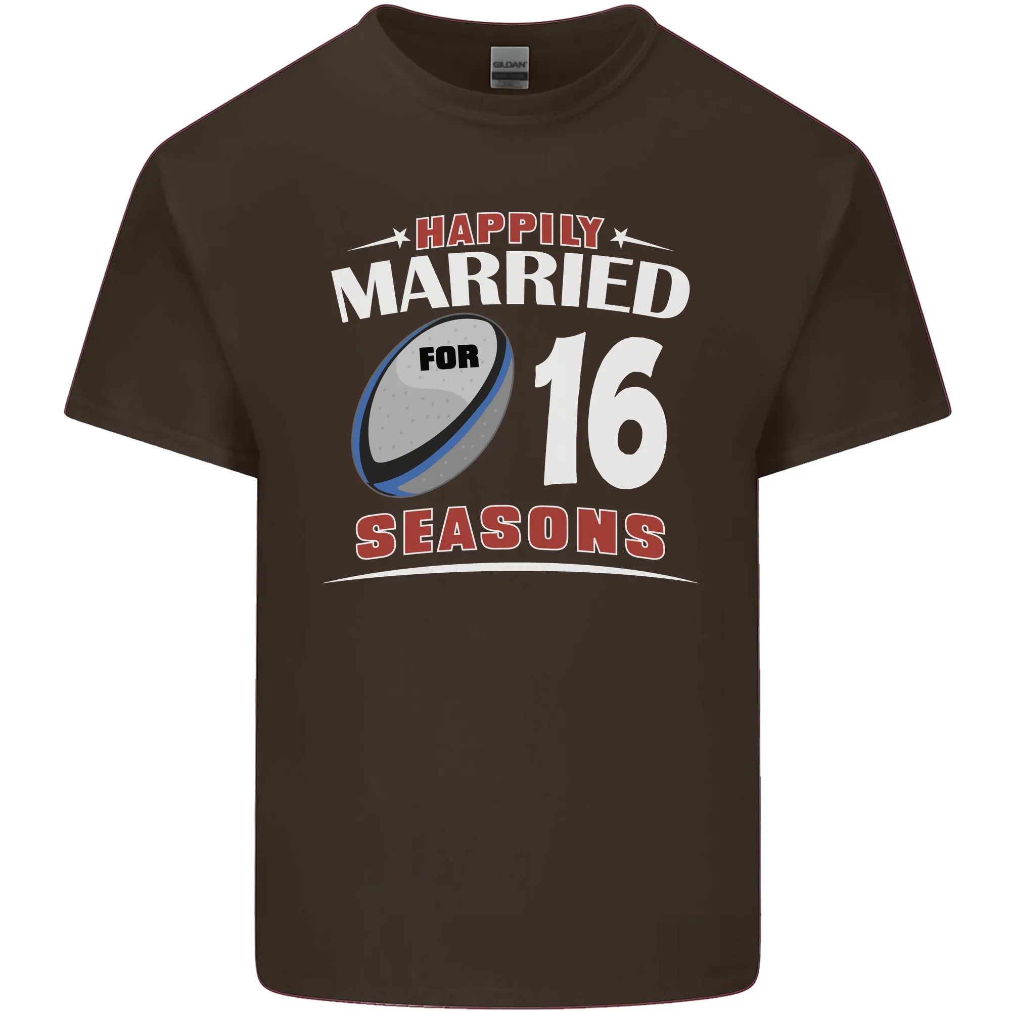 16 Year Wedding Anniversary 16th Rugby Mens Light Cotton T-Shirt