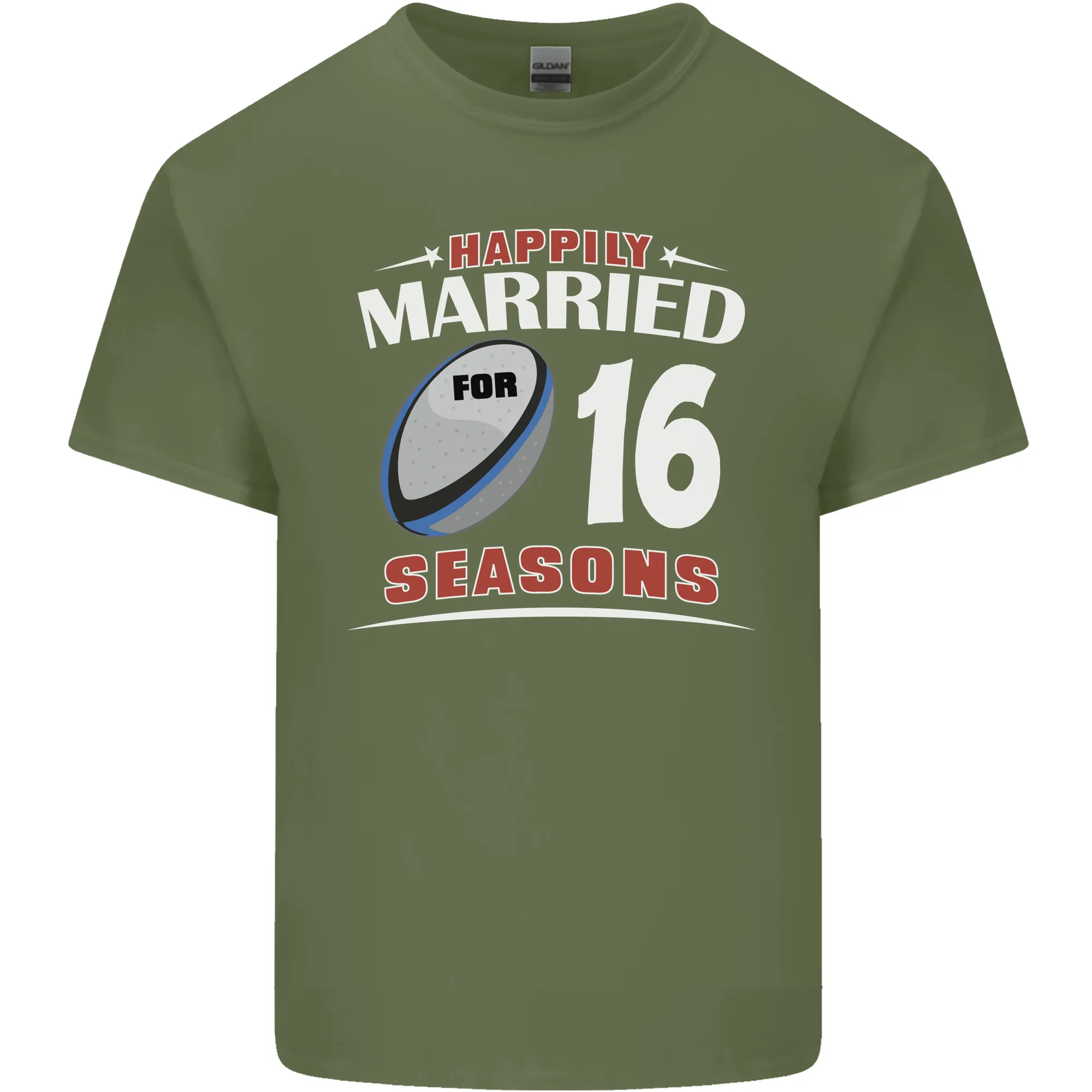 16 Year Wedding Anniversary 16th Rugby Mens Light Cotton T-Shirt