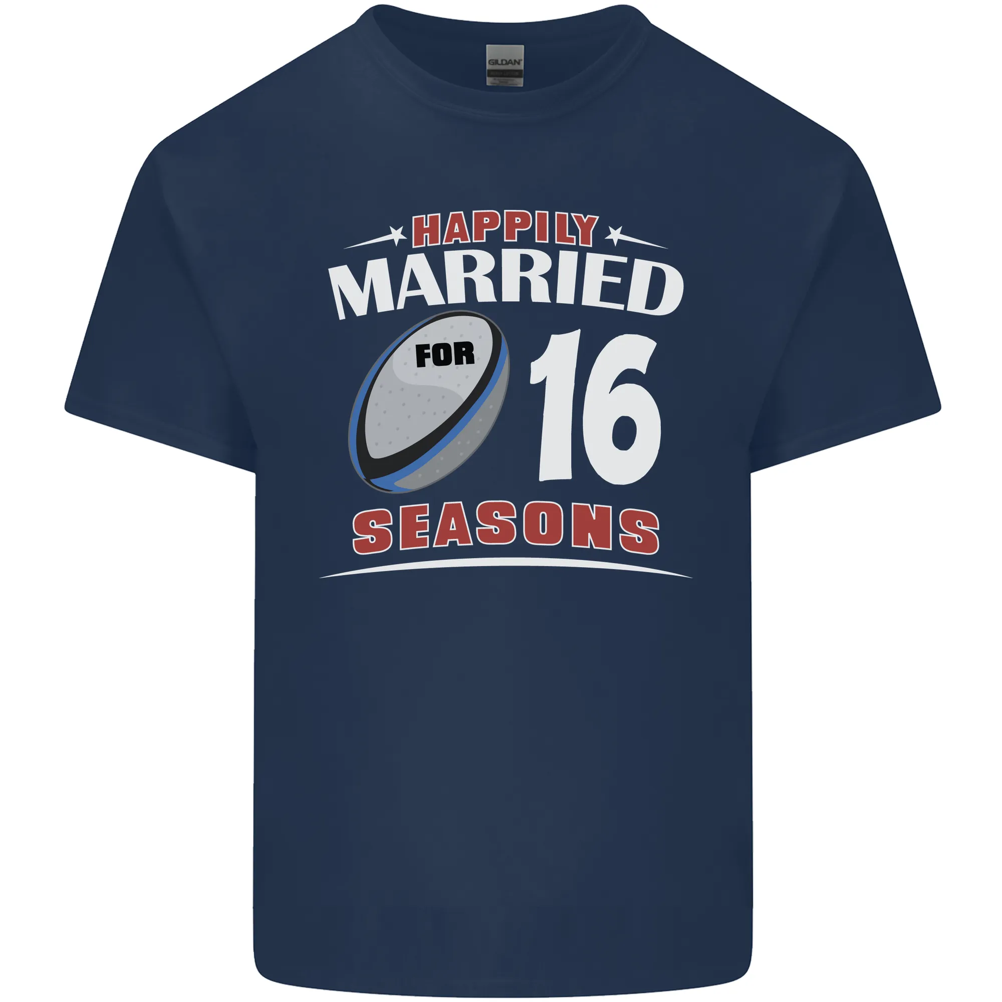 16 Year Wedding Anniversary 16th Rugby Mens Light Cotton T-Shirt