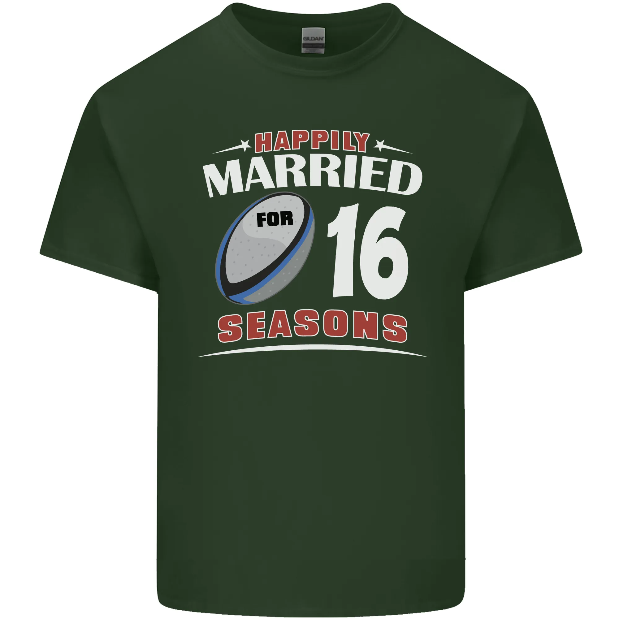 16 Year Wedding Anniversary 16th Rugby Mens Light Cotton T-Shirt