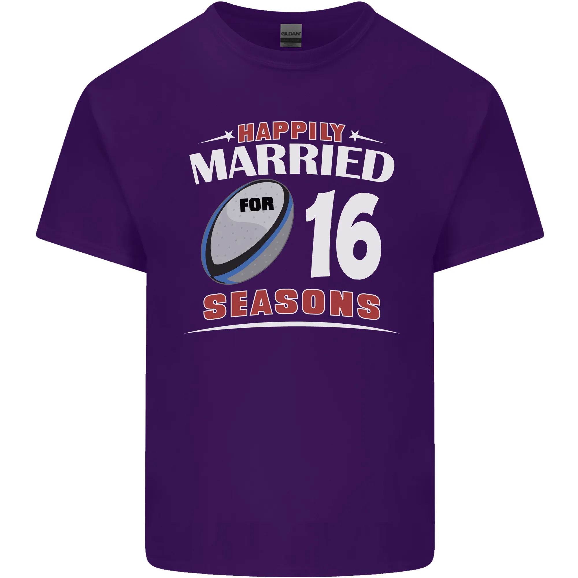 16 Year Wedding Anniversary 16th Rugby Mens Light Cotton T-Shirt