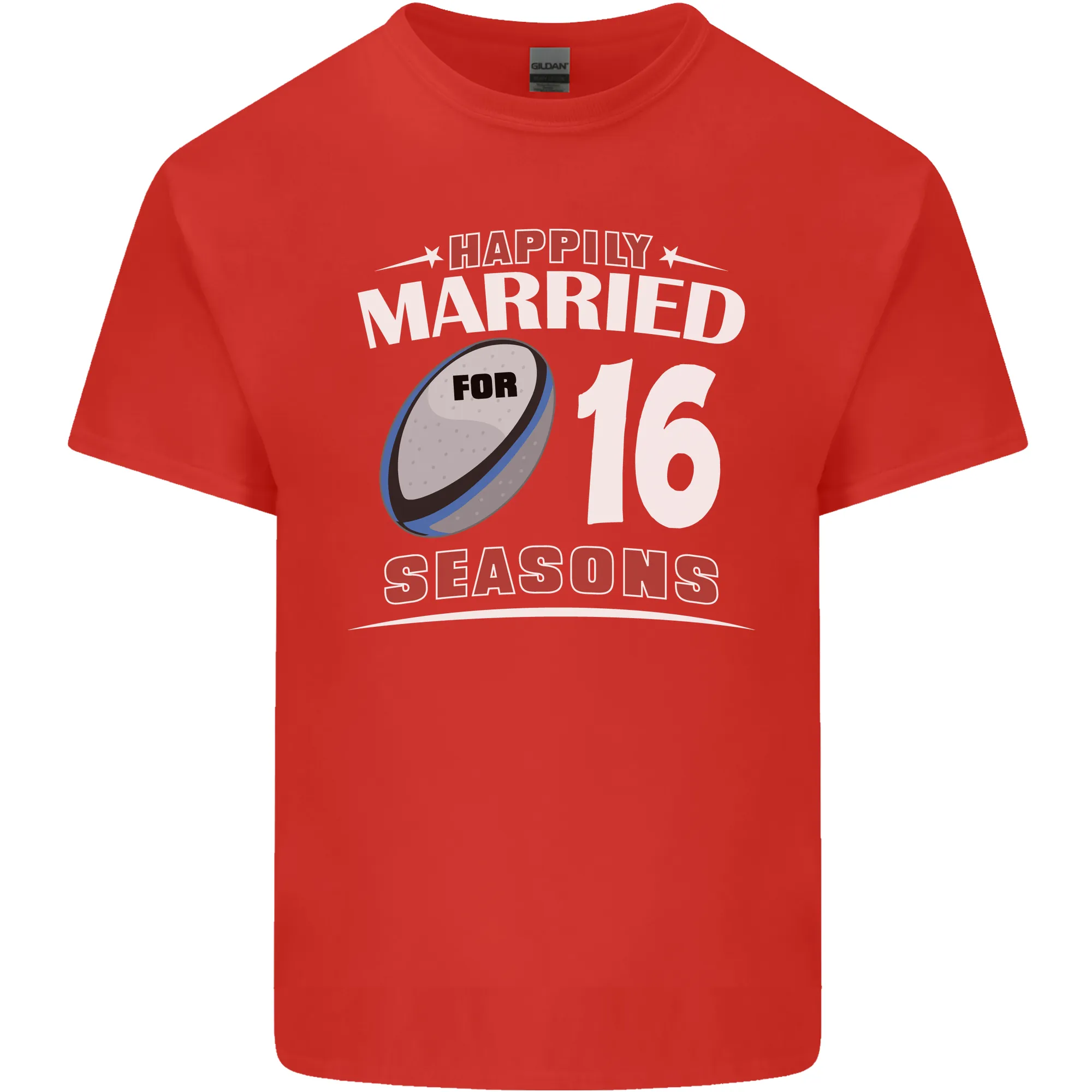 16 Year Wedding Anniversary 16th Rugby Mens Light Cotton T-Shirt