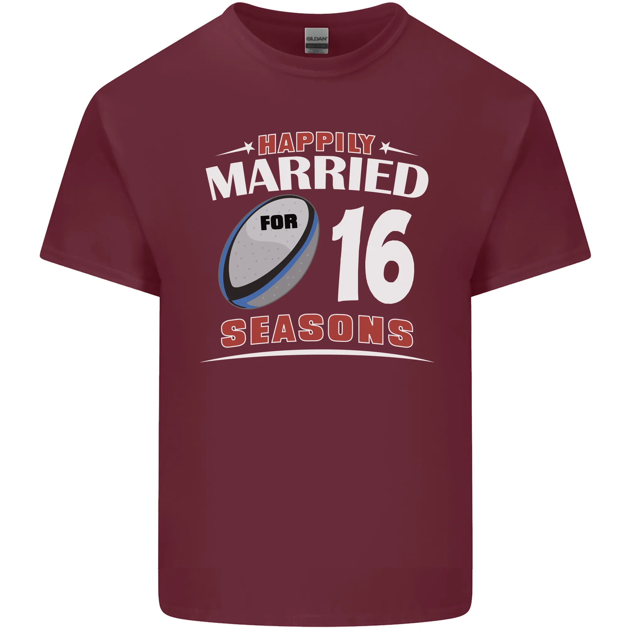 16 Year Wedding Anniversary 16th Rugby Mens Light Cotton T-Shirt
