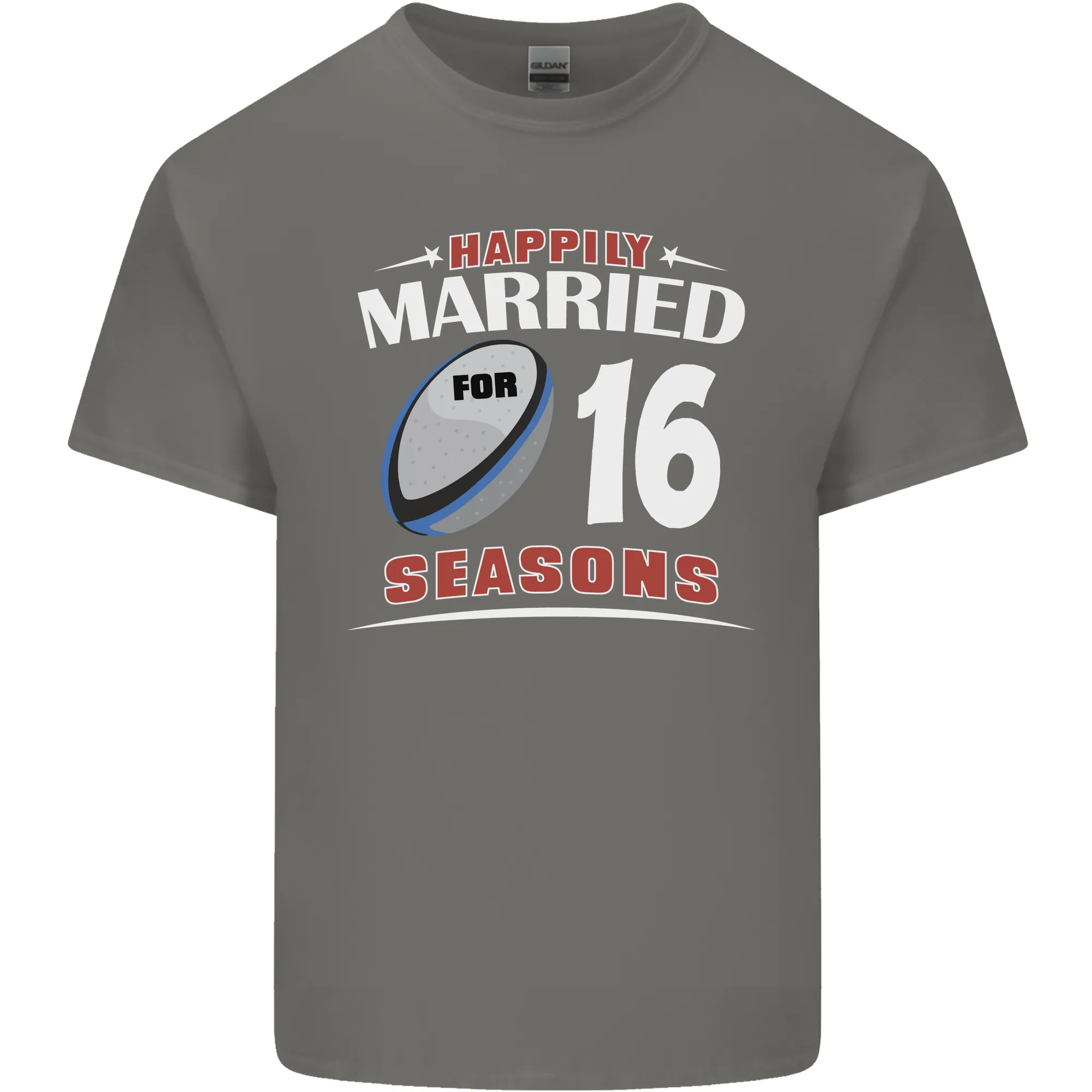 16 Year Wedding Anniversary 16th Rugby Mens Light Cotton T-Shirt
