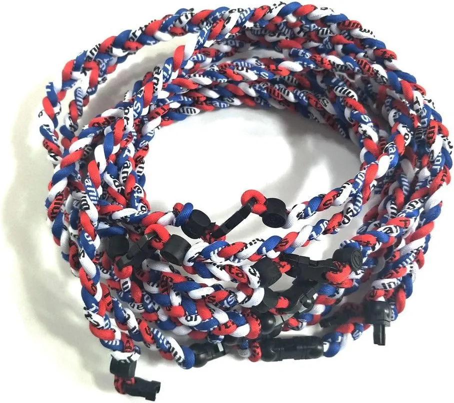 20" 3 Rope Tornado Sports Titanium Necklaces Package of 10 - Two different interfaces