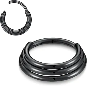2Pcs 16G Nose Ring 316L Surgical Stessl Nose Piercing for Women Septum Rings Hoops,Hinged Segment Cartilage Clicker Hoop Earrings Lip Rings Piercing Jewelry for Women