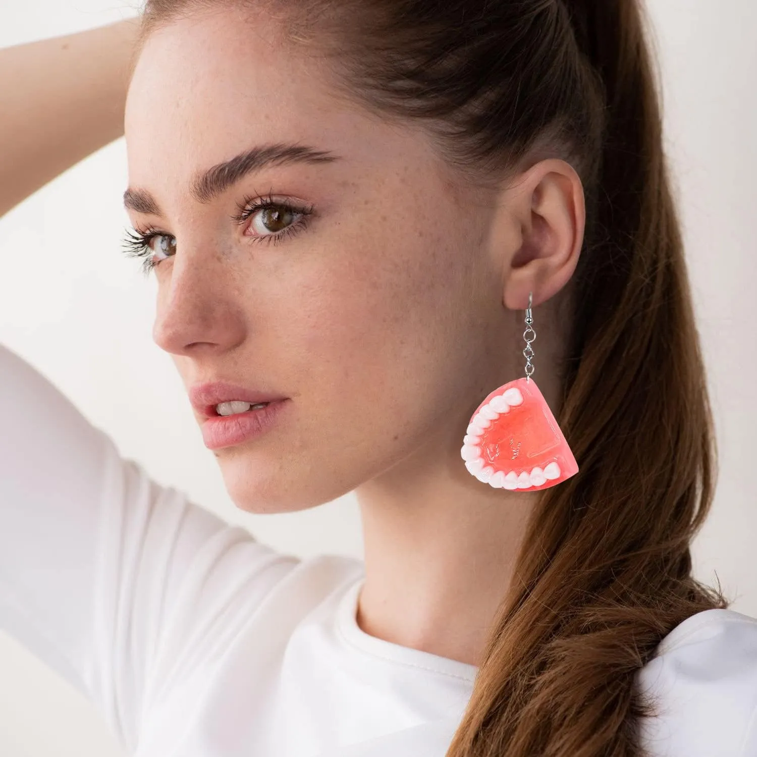 30-40 Pairs Weird Cute Funny Earrings Gummy Bear Duck Mushroom Fruit Flowers Drop Dangle Earrings for Women Aesthetic Earrings Food Animal Earrings Bulk