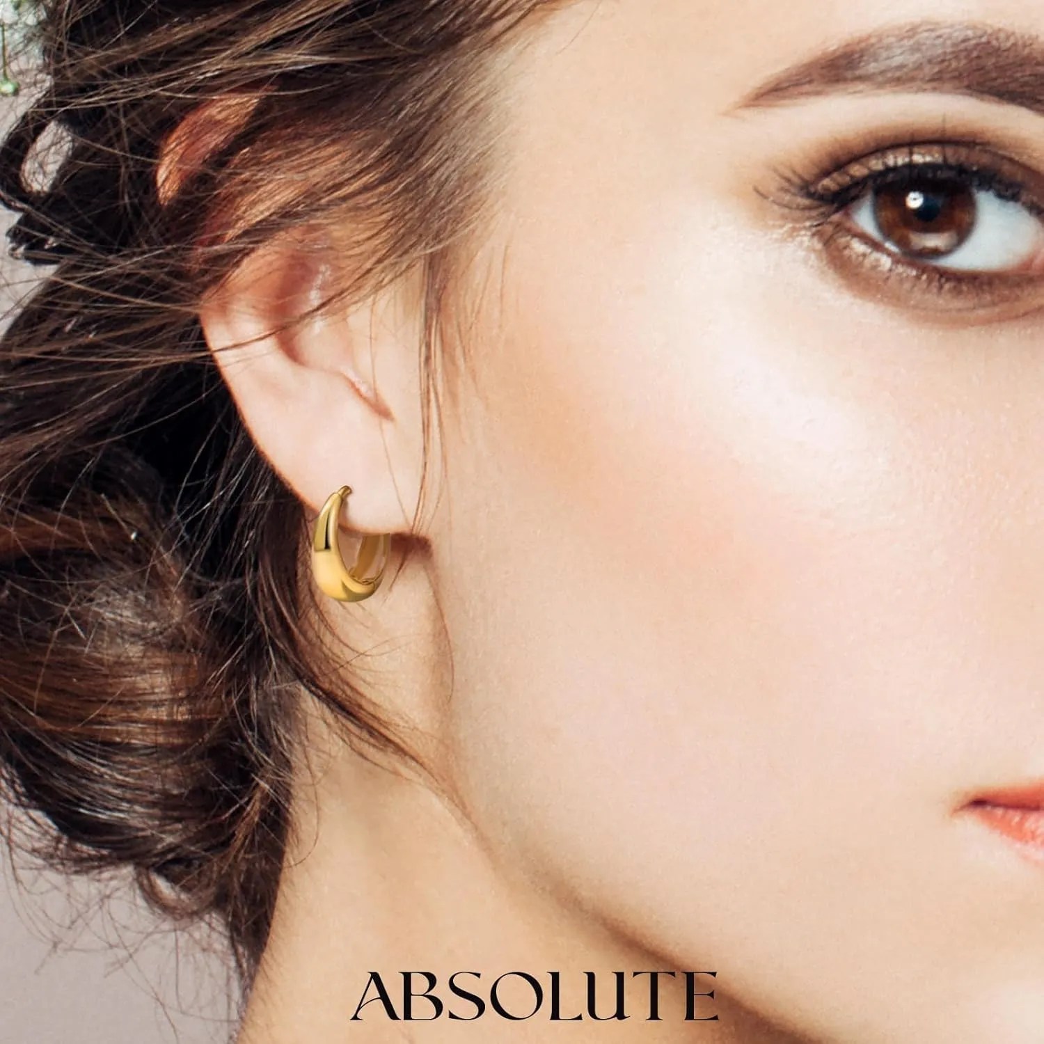 3Pairs Gold Hoops Earrings for Women 18k Gold Plated Lightweight Huggie Hoop Earrings Hypoallergenic Stacking Earrings for Multiple Piercing Gold Jewelry for Women