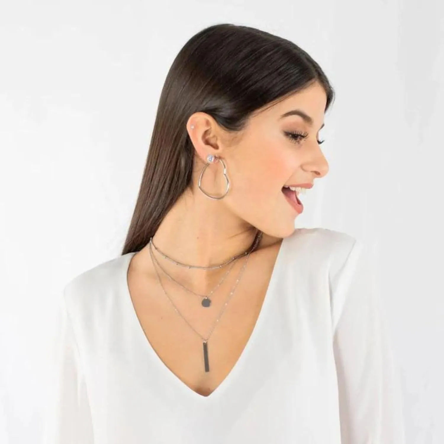 3PCS 18K Gold Plated Layered Necklaces for Women, Bead Coin Bar Pendant Necklace Set- Chain, Choker & Layered Snake Necklaces -Dainty Gold/Silver Choker Necklace for Women Trendy with a Gift Box