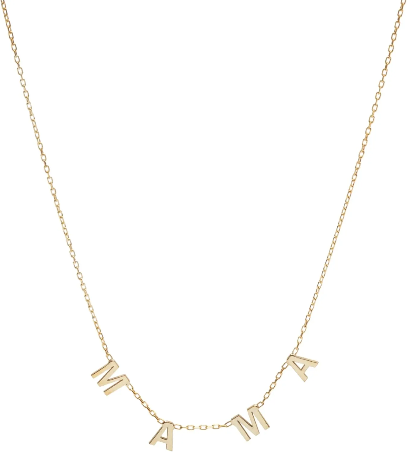 925 Solid Sterling Silver MAMA Necklace, Gold Mother Necklace, MAMA Letter Necklace, Mother's Day Gift, Christmas Gift