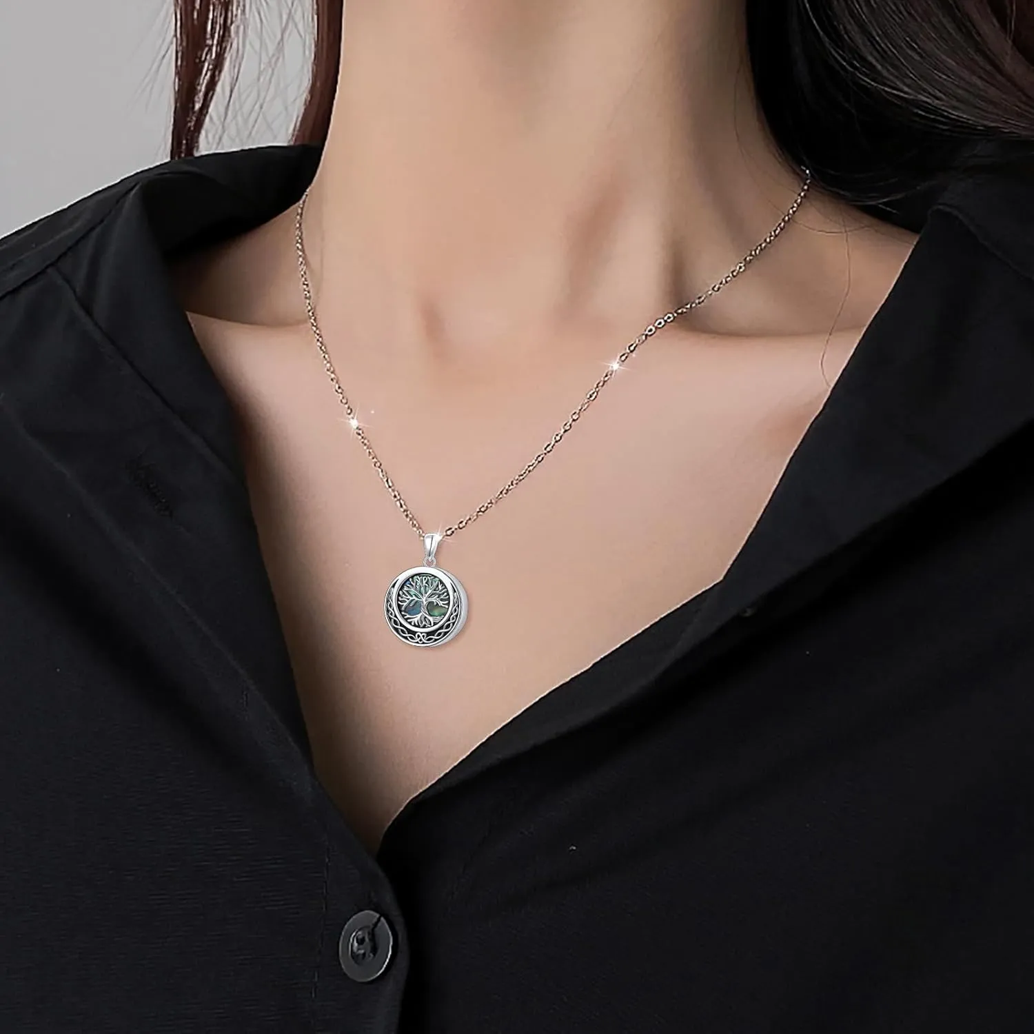 925 Sterling Silver Celtic Urn Necklaces For Women Butterfly/Tree of Life/Angel Wings/Irish Claddagh/Guitar Ashes Memorial for Loss Keepsake Necklaces Jewelry Present Easter Day of the Dead