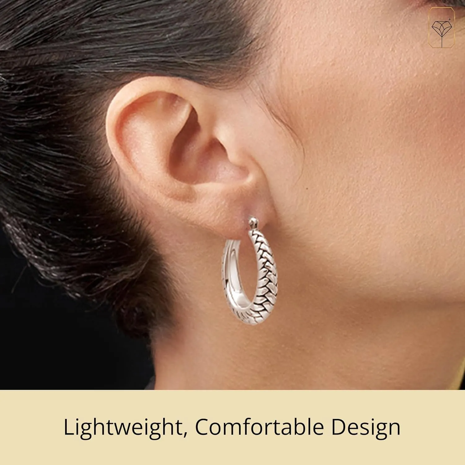 925 Sterling Silver Hypoallergenic Chunky Hoop Earrings for Women | Anti Tarnish Hoops in Various Styles by MAX   STONE