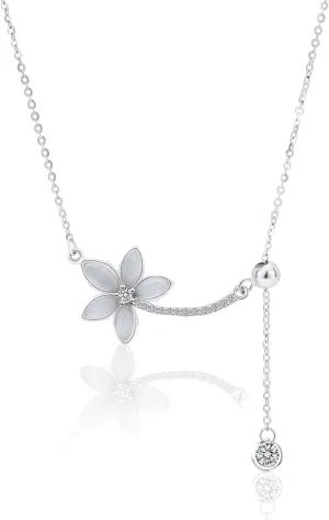 925 Sterling Silver Necklace for Women with Beautifully Display gift box Dainty Silver Chain Necklace 18" long Original designs Personalized Silver Necklace With Extender for Mom and Girls