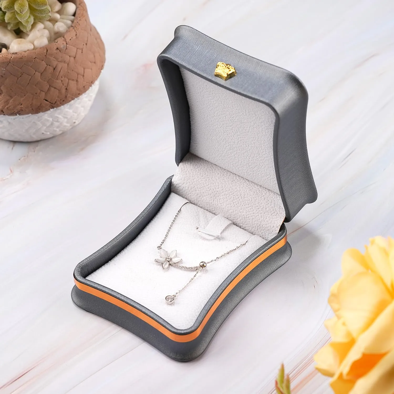 925 Sterling Silver Necklace for Women with Beautifully Display gift box Dainty Silver Chain Necklace 18" long Original designs Personalized Silver Necklace With Extender for Mom and Girls