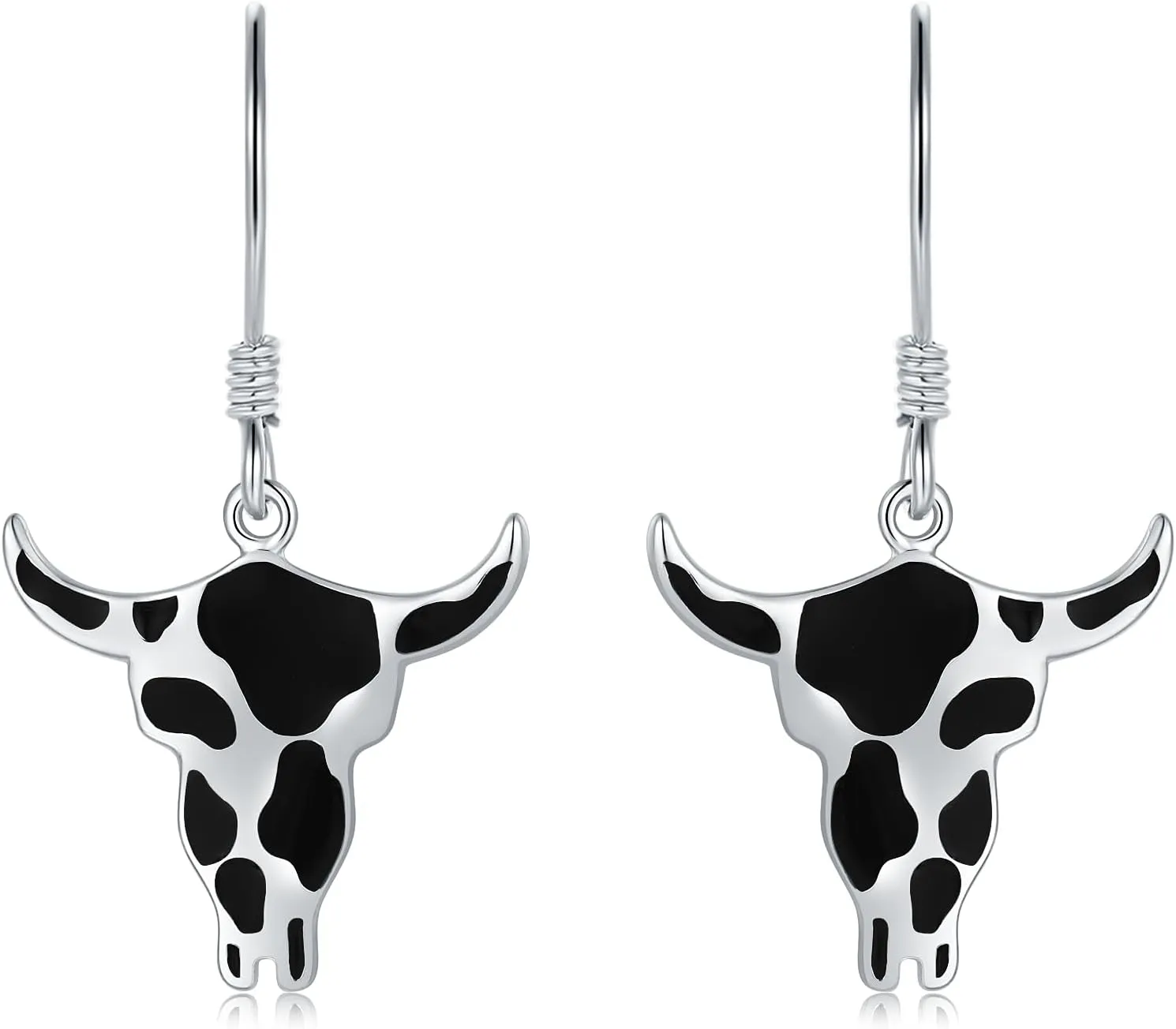 925 Sterling Silver Western Cowgirl Boots Hat Drop Earrings for Women Cowboy Texas Boots Dangle Earrings Cow Print Cross Dangle Drop Earrings Birthday Jewelry Gift