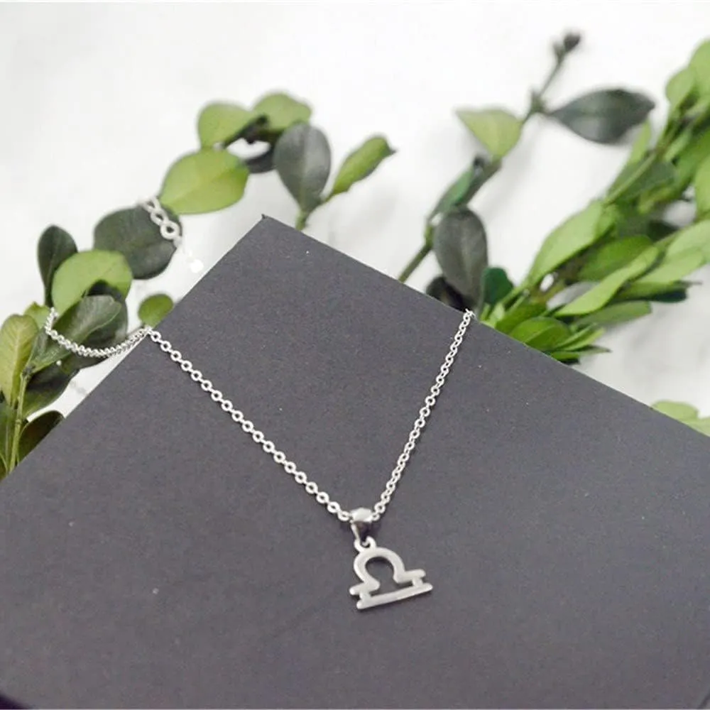 925 Sterling Silver Zodiac Sign Necklace Horoscope Constellation Astrology Charm Pendant