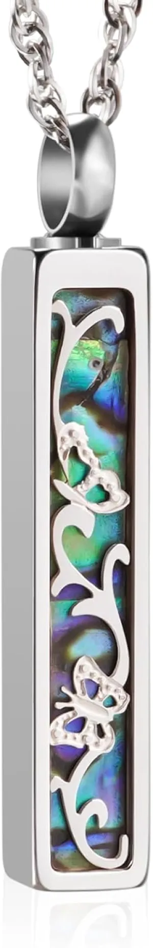 abooxiu Urn Necklaces for Ashes Stainless Steel Bar Ashes Necklaces for Women for Human Ashes Cremation Jewelry for Ashes Cremation Necklace for Ashes Necklace for Ash for Loved One
