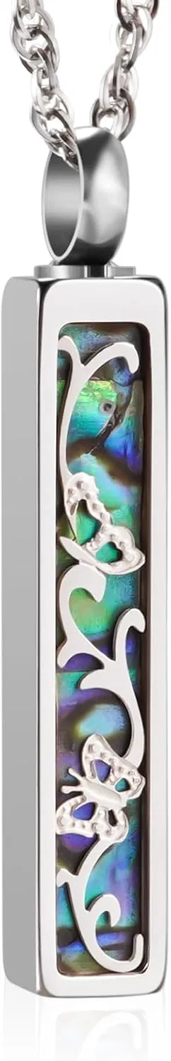 abooxiu Urn Necklaces for Ashes Stainless Steel Bar Ashes Necklaces for Women for Human Ashes Cremation Jewelry for Ashes Cremation Necklace for Ashes Necklace for Ash for Loved One