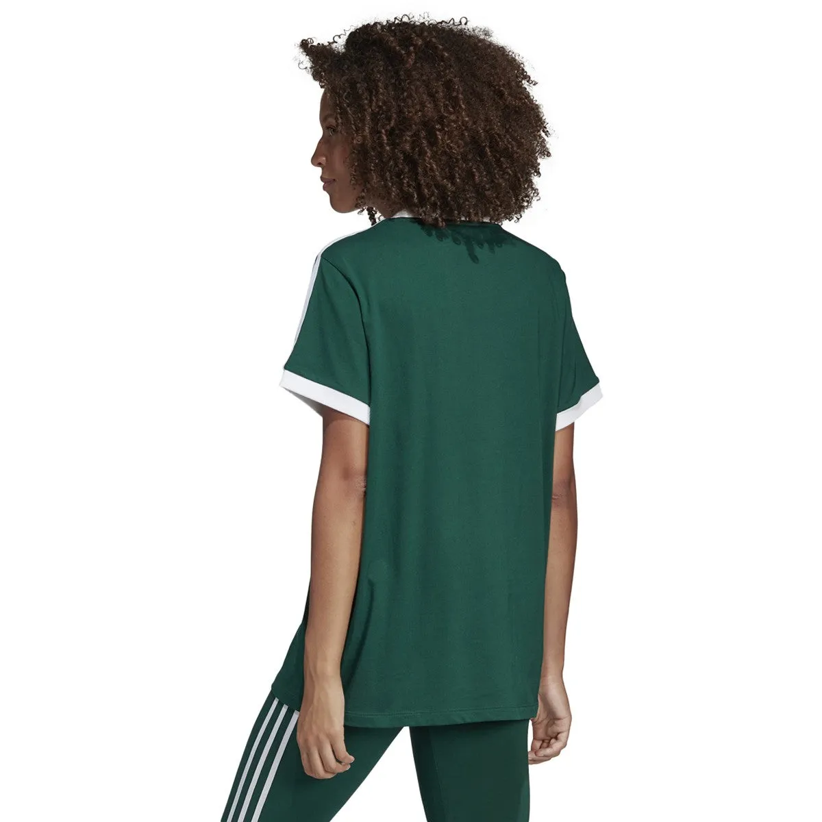 Adidas Women's 3 Stripes Tee Collegiate Green