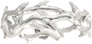 Adjustable Rings Silver Thorn Branch Rings Open Rings for Engagement Proposal Couple Jewelry Gifts Women Men Ornament