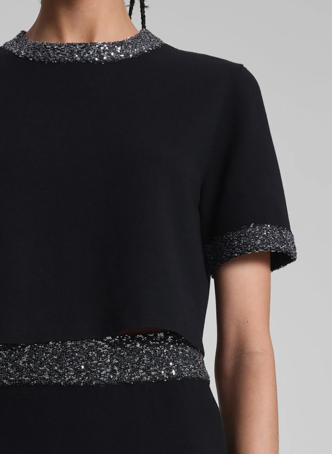 A.L.C. Maeve Top in Black/Silver