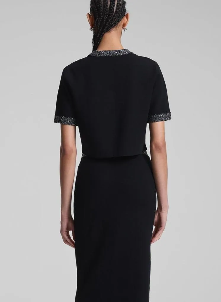 A.L.C. Maeve Top in Black/Silver