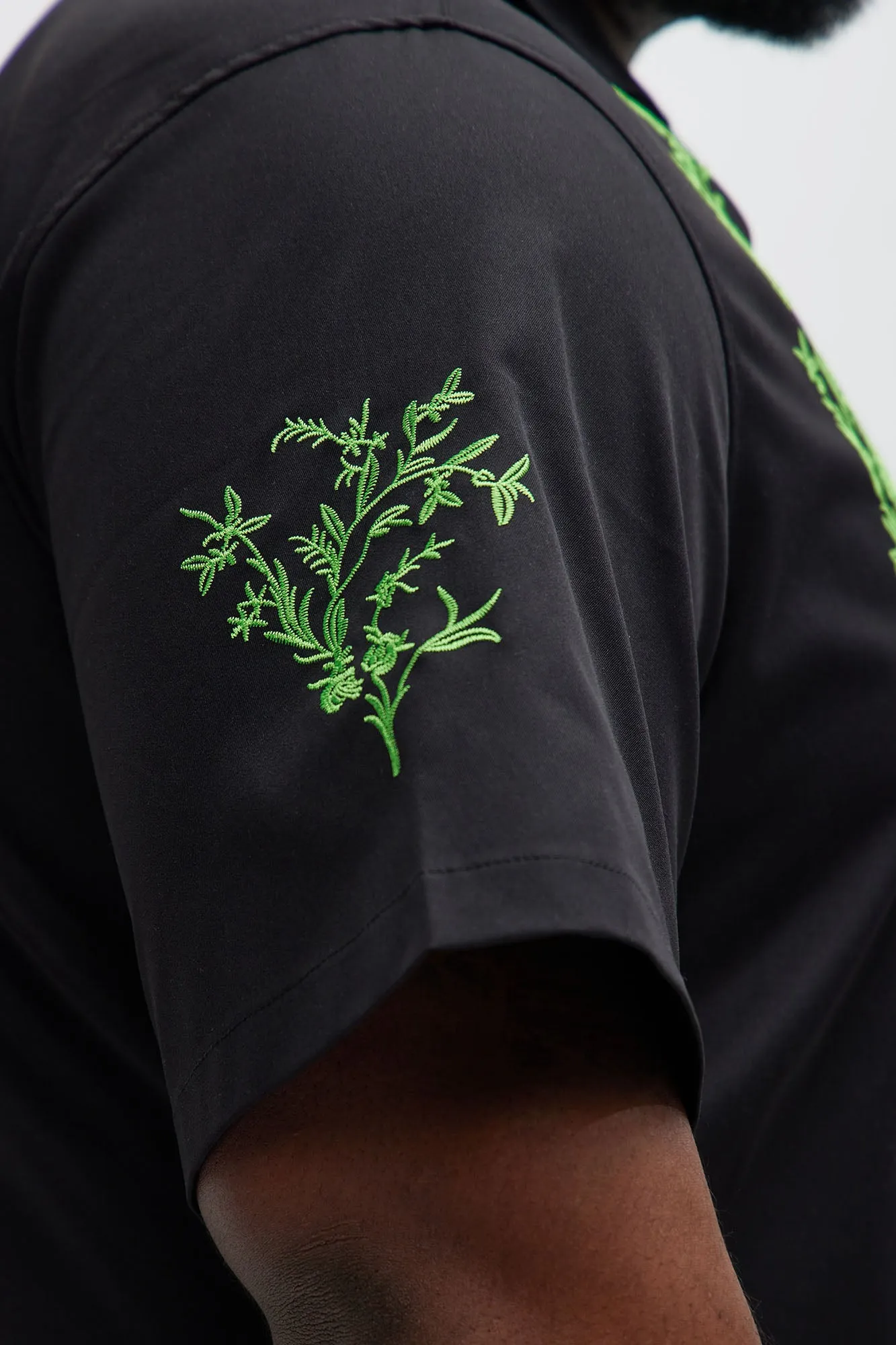 Alden Embroidered Shirt - Black