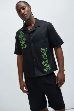 Alden Embroidered Shirt - Black