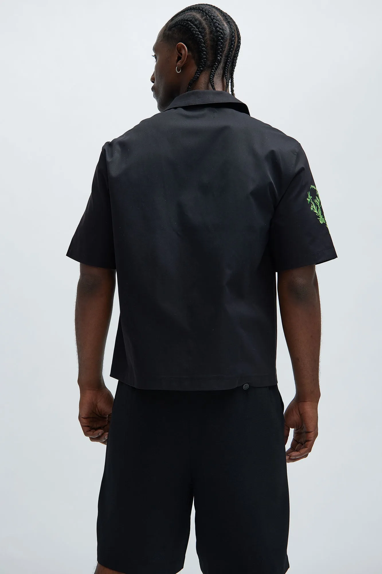 Alden Embroidered Shirt - Black