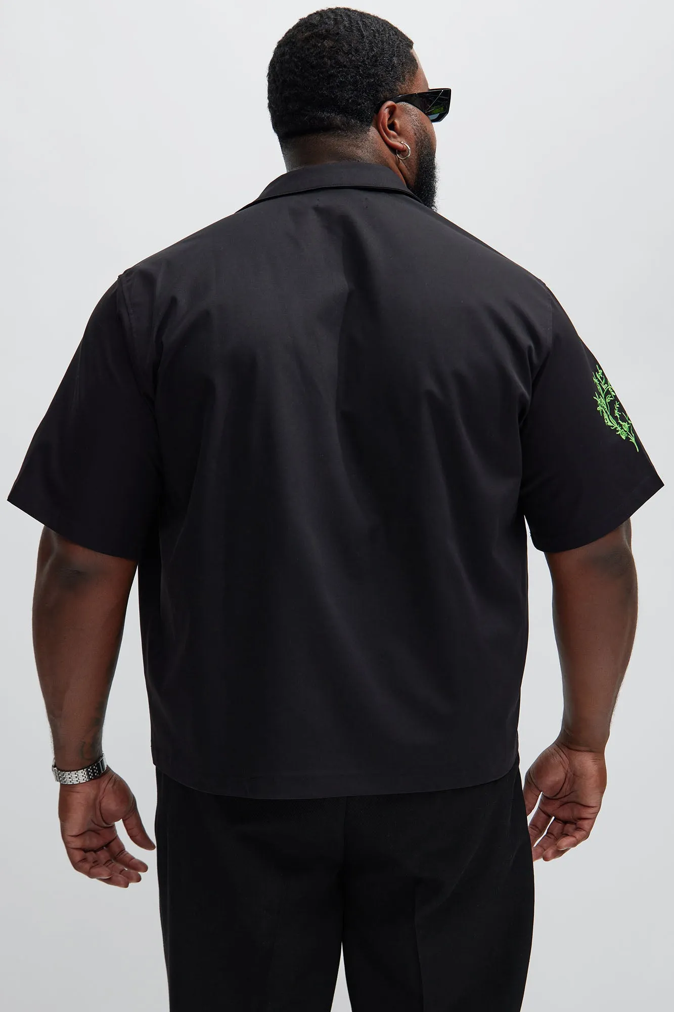 Alden Embroidered Shirt - Black