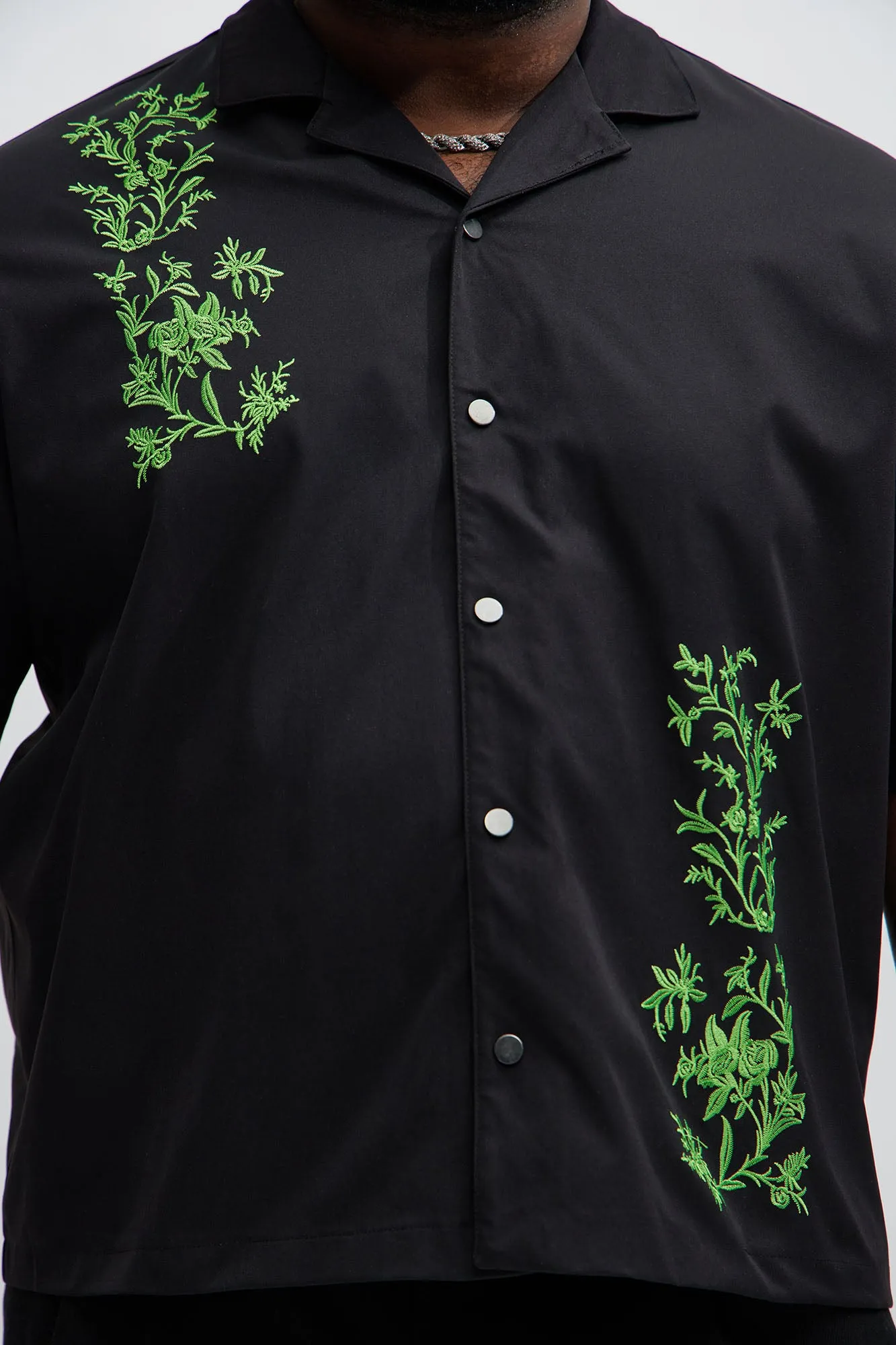 Alden Embroidered Shirt - Black