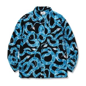 ALLOVER SNAKE PATTERN OVER SILHOUETTE SHIRT JACKET