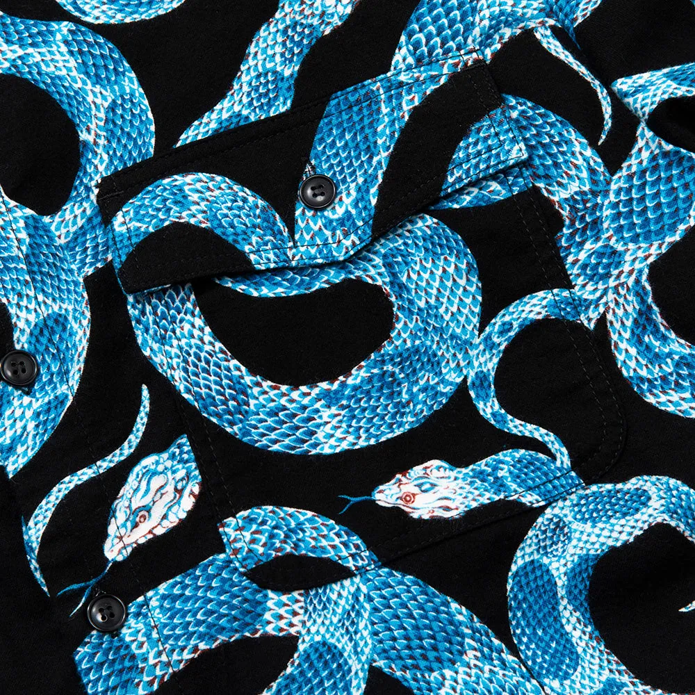 ALLOVER SNAKE PATTERN OVER SILHOUETTE SHIRT JACKET