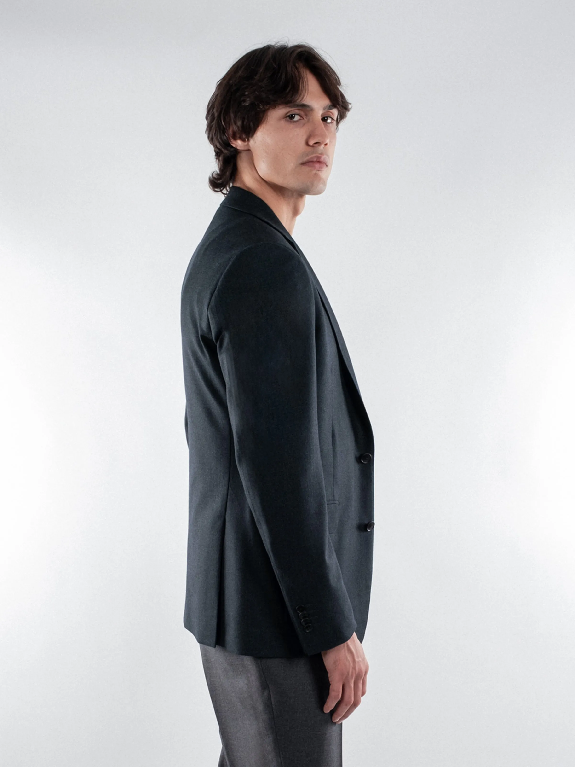Alpine Green Jersely Wool Blazer