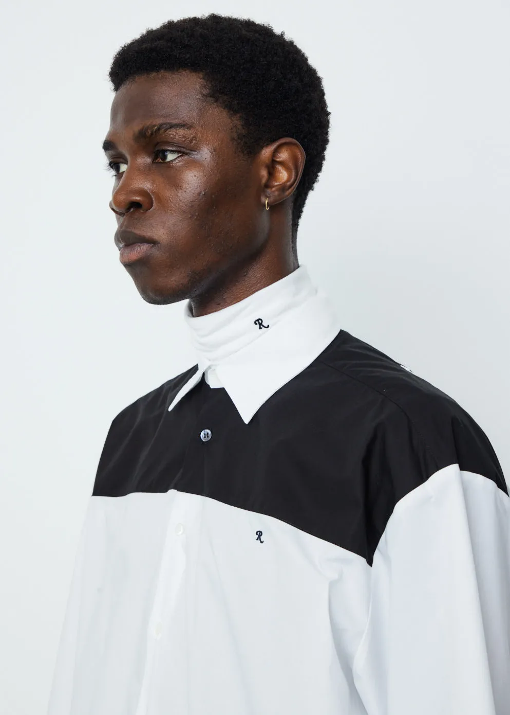 Americano Bicolour Shirt with Embroidery