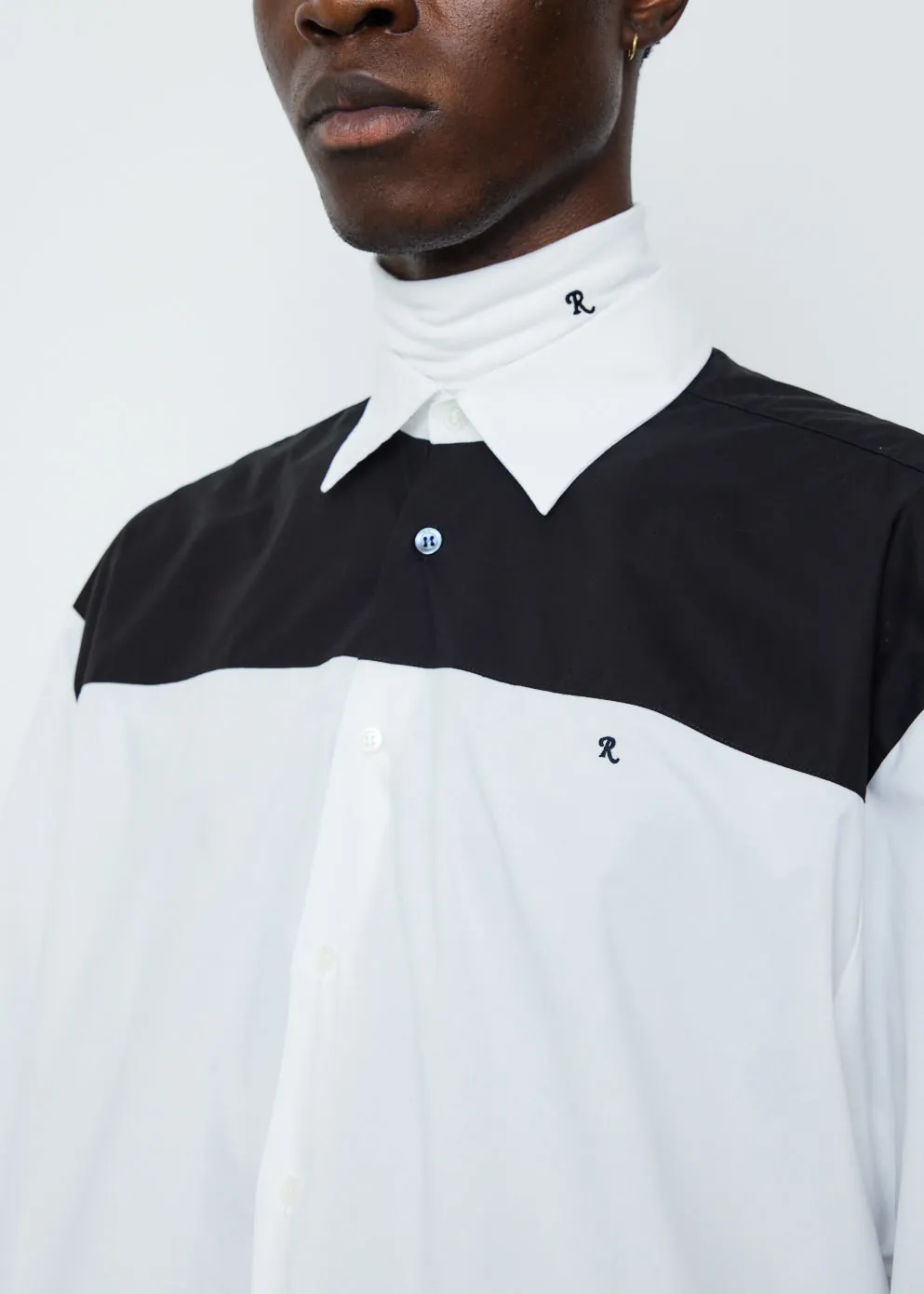 Americano Bicolour Shirt with Embroidery