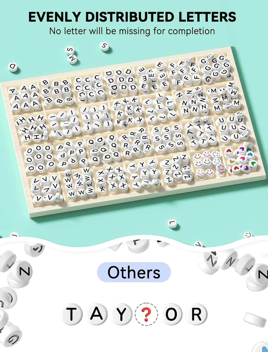 ARTDOT 800 Pieces Assorted Letter Beads for Friendship Bracelets Making Kit, 28 Styles Jewelry Making Supplies Alphabet Beads Set Preppy Crafts Art
