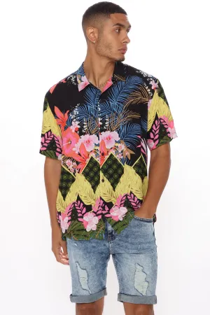 Austin Short Sleeve Woven Top - Multi Color