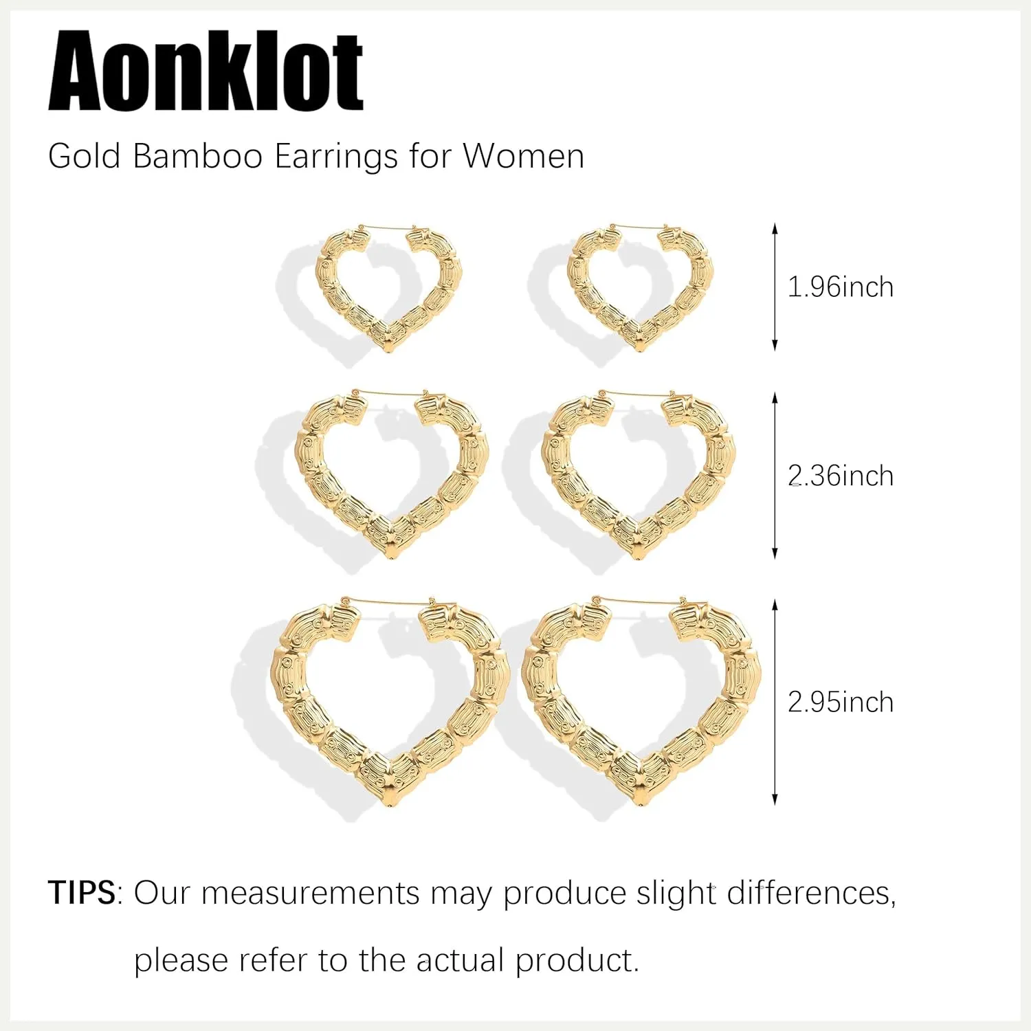 Bamboo Earrings Large Heart Hoop Earrings Gold Bamboo Hoop Earrings Black Hisatory Month Shirt Outfits Accessories 90s Outfits for Women African Jewelry Gifts