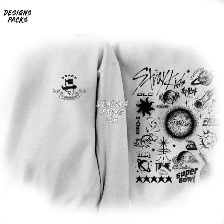 Bang Chan Changbin 5-STAR Tracklist Stray Kids PNG Design