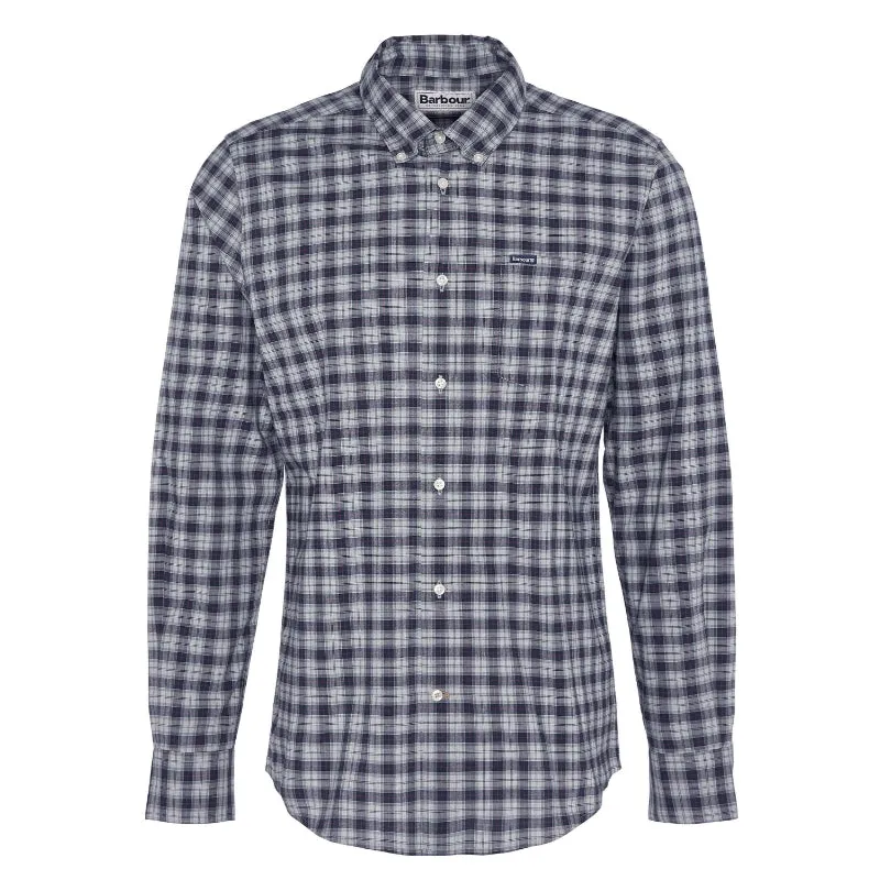Barbour Lomond Tailored Mens Shirt - Blue Granite