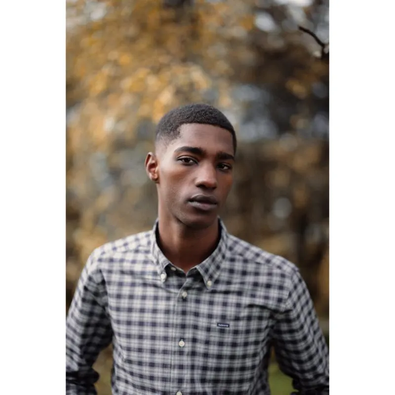 Barbour Lomond Tailored Mens Shirt - Blue Granite