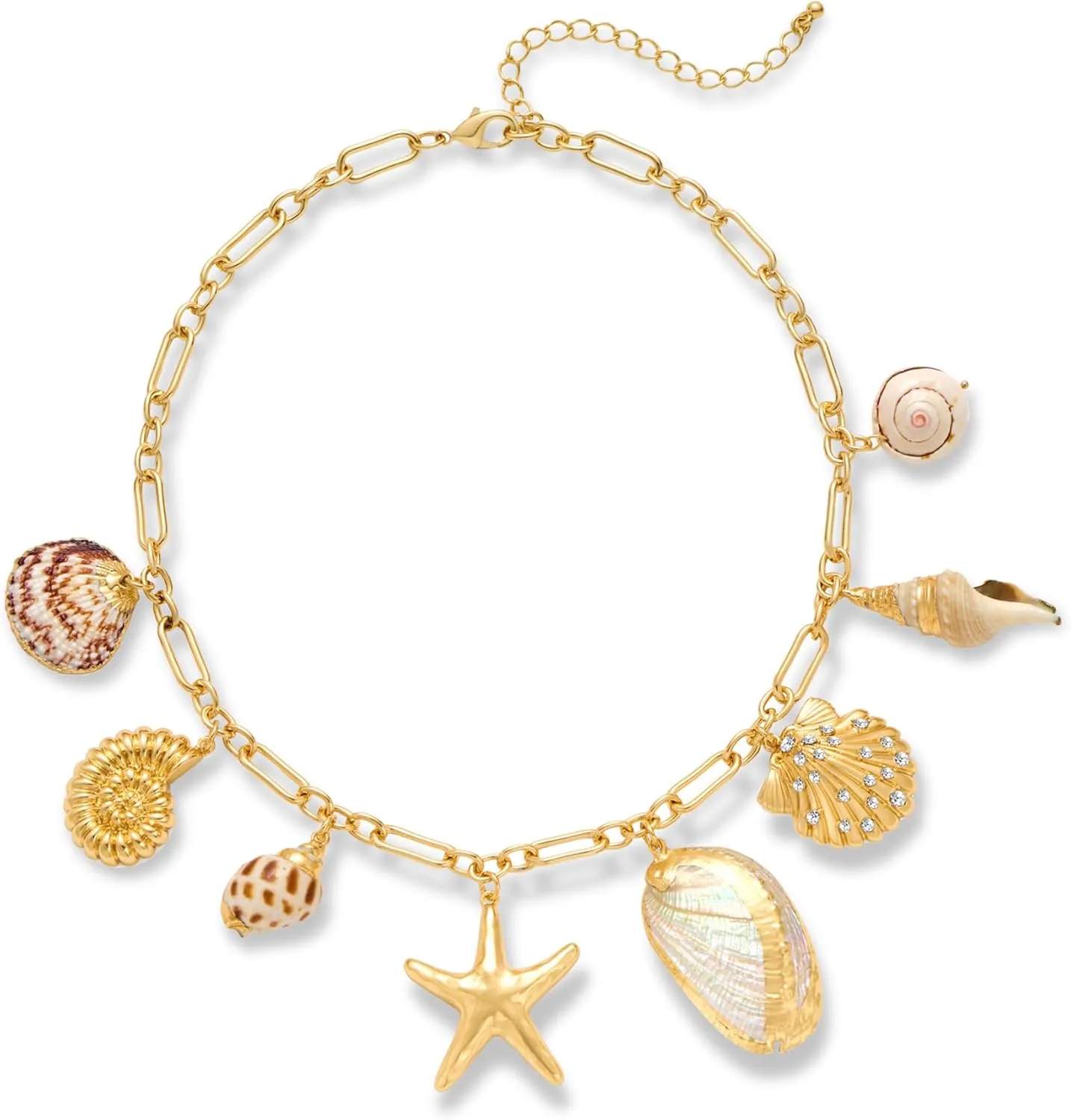 Beach Necklaces For Women Gold Shell Starfish Conch Necklace Summer Jewelry