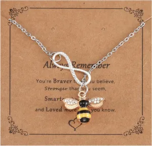 Bee Necklace Gifts for Women Gold Bumblebee Jewelry Honey Bee Necklaces