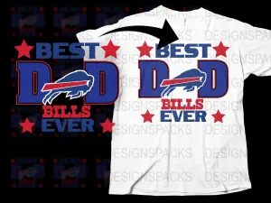 Best Dad Bills Ever Father's Day NFL Png Digital Download