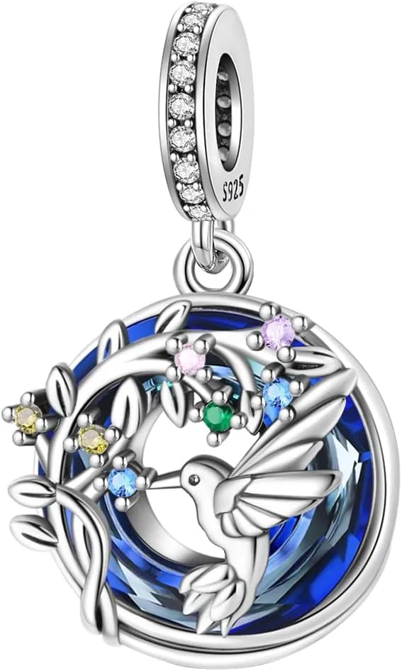 Bird and the Tree of Life Charms 925 Sterling Silver Charms for Bracelets and Necklaces Christmas Jewelry Gift for Womens Mom Her
